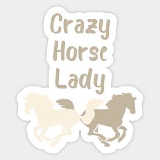 Crazy Horse Lady Sticker